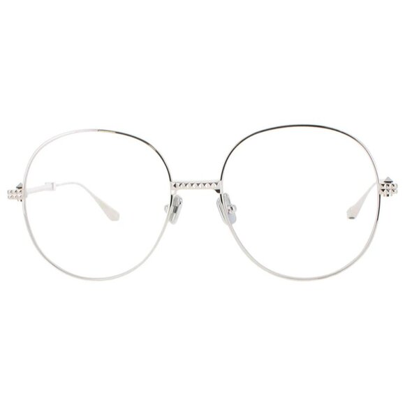 NWT VALENTINO EYEGLASSES ROUND WOMEN SILVER EYEWEAR